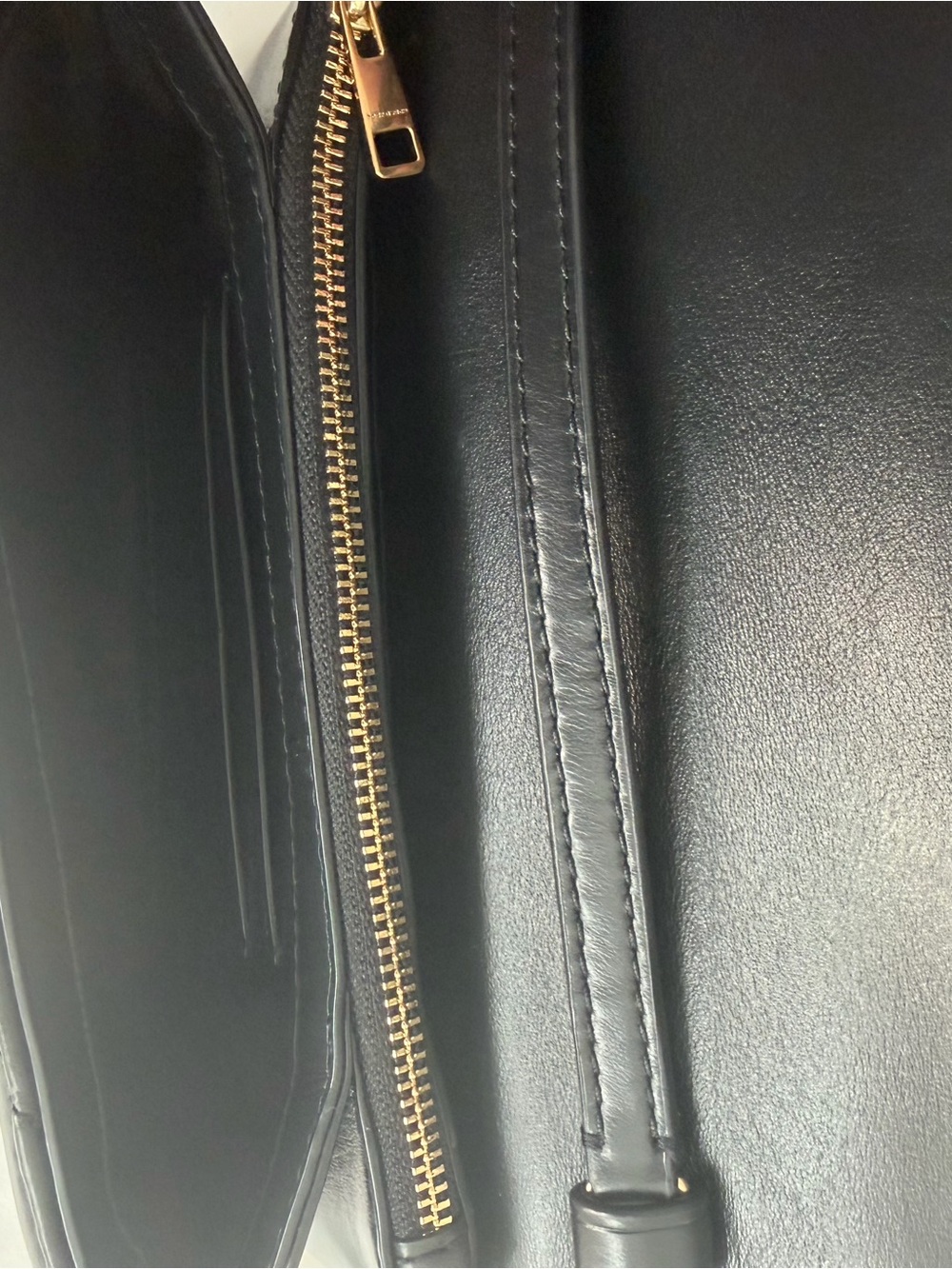 Tory Burch Black Quilted Leather Crossbody with Gold Logo Chain - Picture 7 of 9